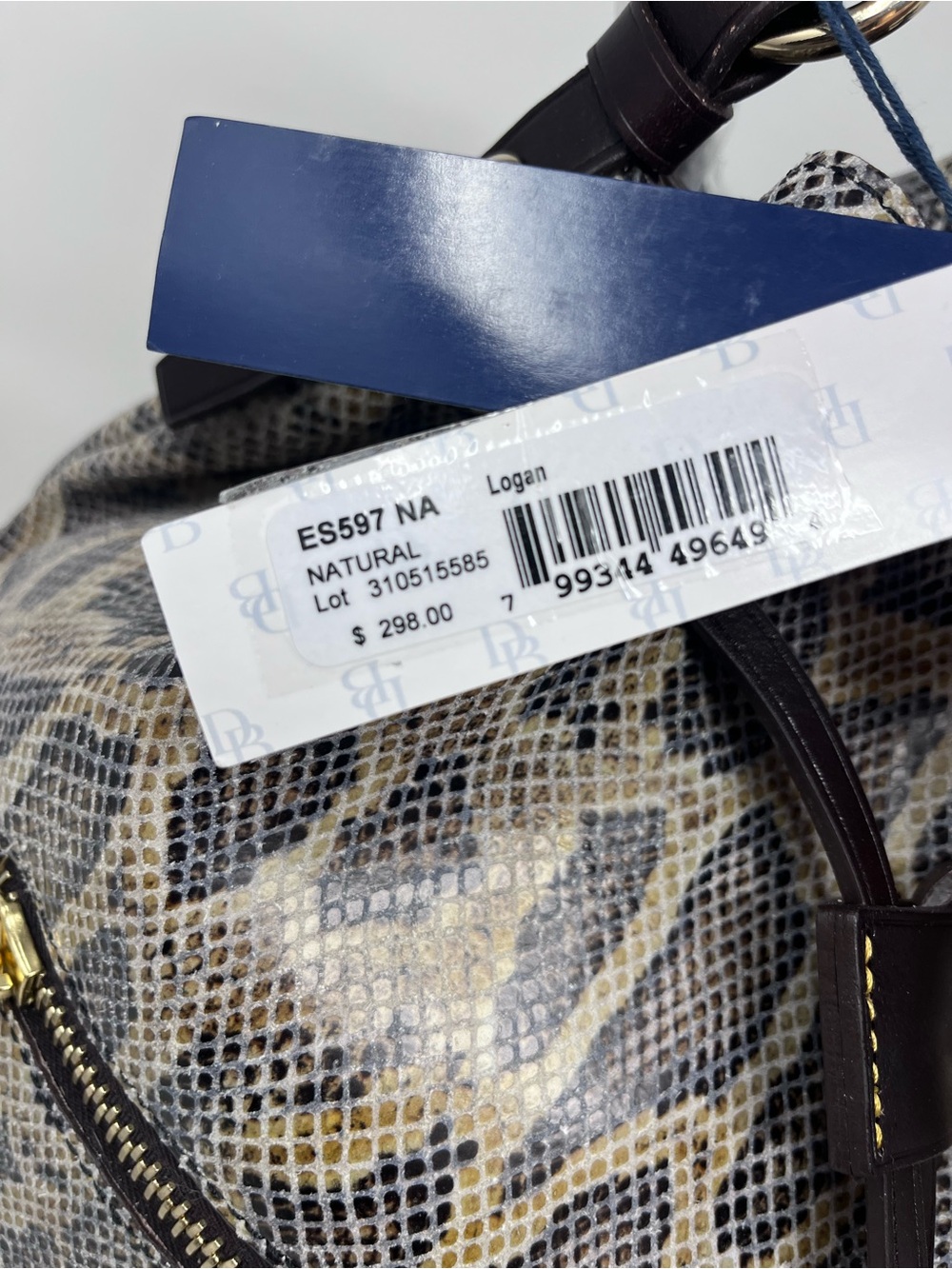 MAKE IT YOUR OWN BAG | Dooney & Bourke Logan Drawstring Snake-Print Shoulder Bag - Picture 2 of 10